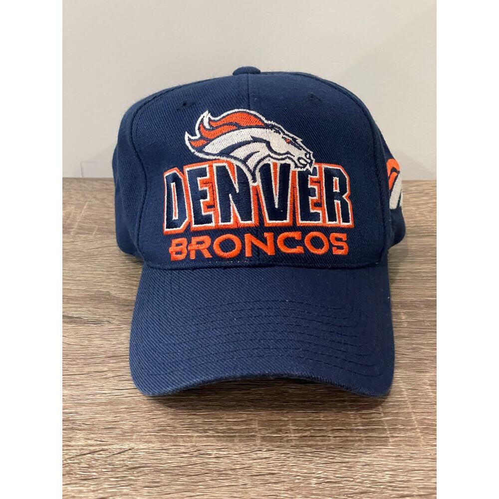 Denver Broncos Snapback Hat Navy Blue Mile High Magic NFL Football Cap Vintage